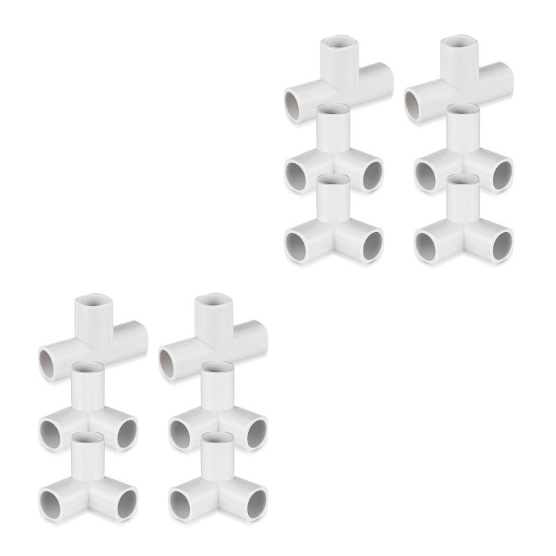 12 pcs Game Fence Accessories Three-Way Connectors Pipe Fitting Connector Replacement Corner Adapter Pipe Fittings Triangle and T-shaped Connectors - Image 1