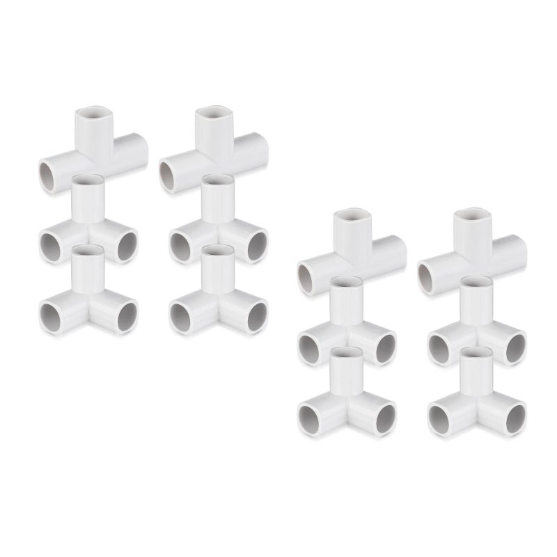 12 pcs Game Fence Accessories Three-Way Connectors Pipe Fitting Connector Replacement Corner Adapter Pipe Fittings Triangle and T-shaped Connectors - Image 5