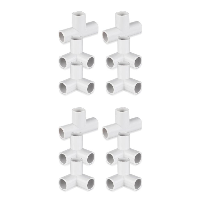 12 pcs Game Fence Accessories Three-Way Connectors Pipe Fitting Connector Replacement Corner Adapter Pipe Fittings Triangle and T-shaped Connectors - Image 2