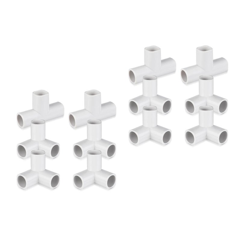 12 pcs Game Fence Accessories Three-Way Connectors Pipe Fitting Connector Replacement Corner Adapter Pipe Fittings Triangle and T-shaped Connectors - Image 4