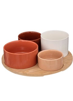 SG SG Alicante Bamboo Appetizer Serving Set (5 Pc., Multicolor)  - Image 1