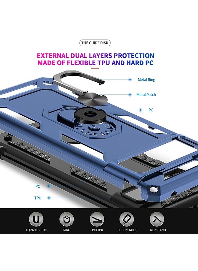 جراب لهاتف Google Pixel 7 Pro، غطاء عسكري عالي التحمل مقاوم للصدمات، أزرق - Image 3
