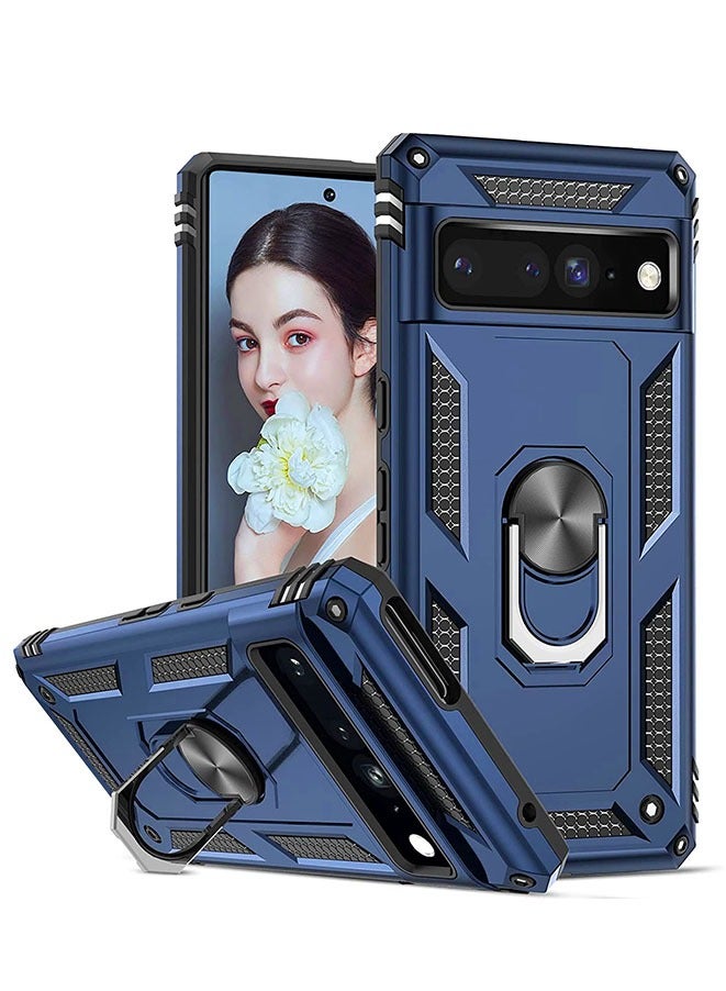 جراب لهاتف Google Pixel 7 Pro، غطاء عسكري عالي التحمل مقاوم للصدمات، أزرق - Image 1