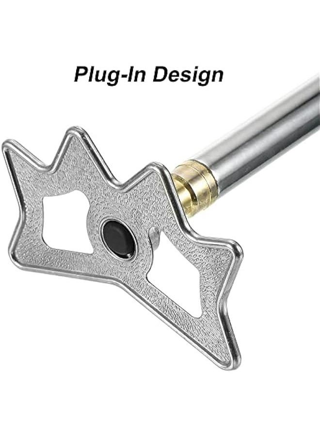 Generic Aluminum Billiard Bridge Head for Pool Table Cue Stick Plug-in Accessory in Silver Tone  - Image 5