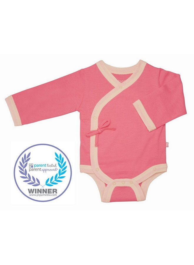Babysoy Kimono Bodysuit (Baby) - Pink Lemonade-6-12 Months - Image 2