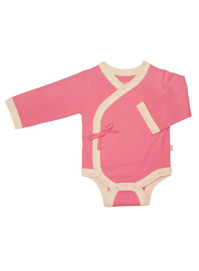 Babysoy Kimono Bodysuit (Baby) - Pink Lemonade-6-12 Months - Image 1