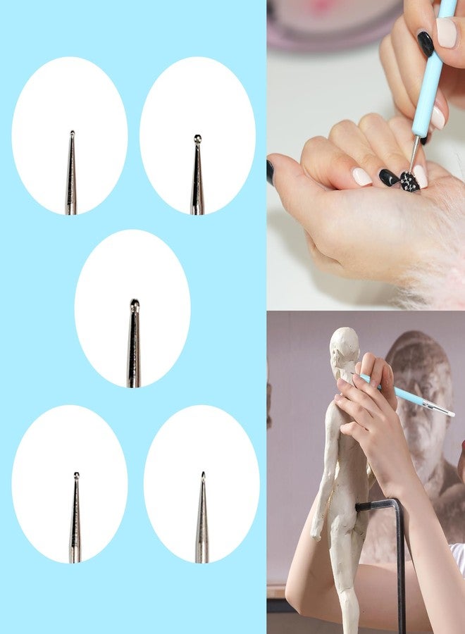 HSYMQ 10 Pieces Silicone Clay Tools for Sculpting Clay Modeling, Resin Stippling, Nail Dotting Tools for Painting - Image 4