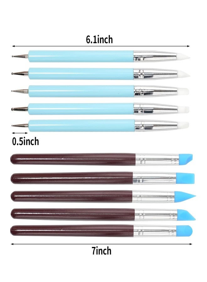 HSYMQ 10 Pieces Silicone Clay Tools for Sculpting Clay Modeling, Resin Stippling, Nail Dotting Tools for Painting - Image 3