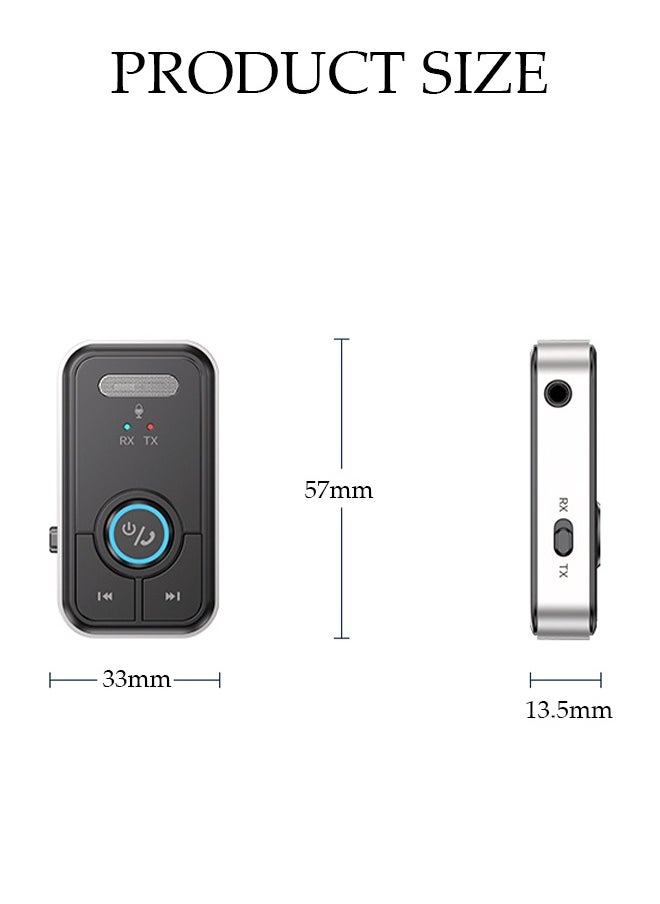 DUNISO - Bluetooth Receiver,Bluetooth 5.3 Car Adapter,Audio Receiver,Two Modes，Plug and Play，Apply to Suitable For TV,Laptop, Desktop Computer,  Headphones, Mobile Phone，Speaker，57*33*13.5mm - Image 1