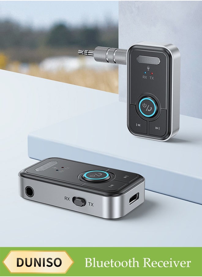 DUNISO - Bluetooth Receiver,Bluetooth 5.3 Car Adapter,Audio Receiver,Two Modes，Plug and Play，Apply to Suitable For TV,Laptop, Desktop Computer,  Headphones, Mobile Phone，Speaker，57*33*13.5mm - Image 1