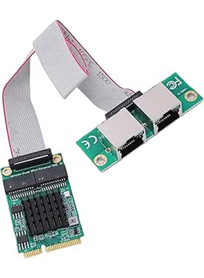 بطاقة شبكة PCIe ثنائية المنافذ جيجابت إيثرنت متحكم I350 لأجهزة الكمبيوتر الصناعية - Image 1
