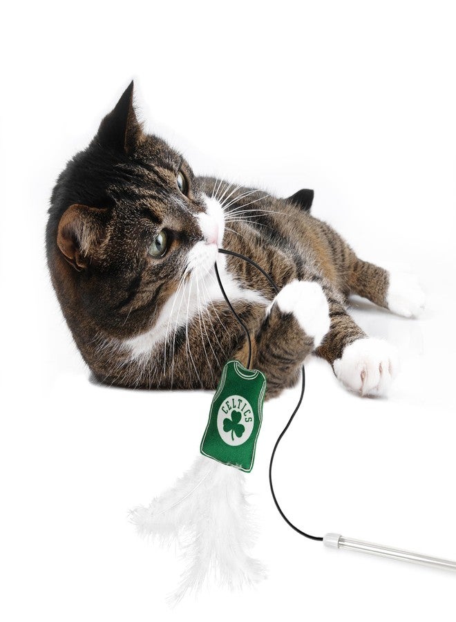 Pets First NBA Boston Celtics Team Jersey Wand with CAT NIP, Cat Toy Jersey Shaped Plush Teaser Toy for Cats & Kittens - Interactive Pet Toy for Play & Exercise - Image 4