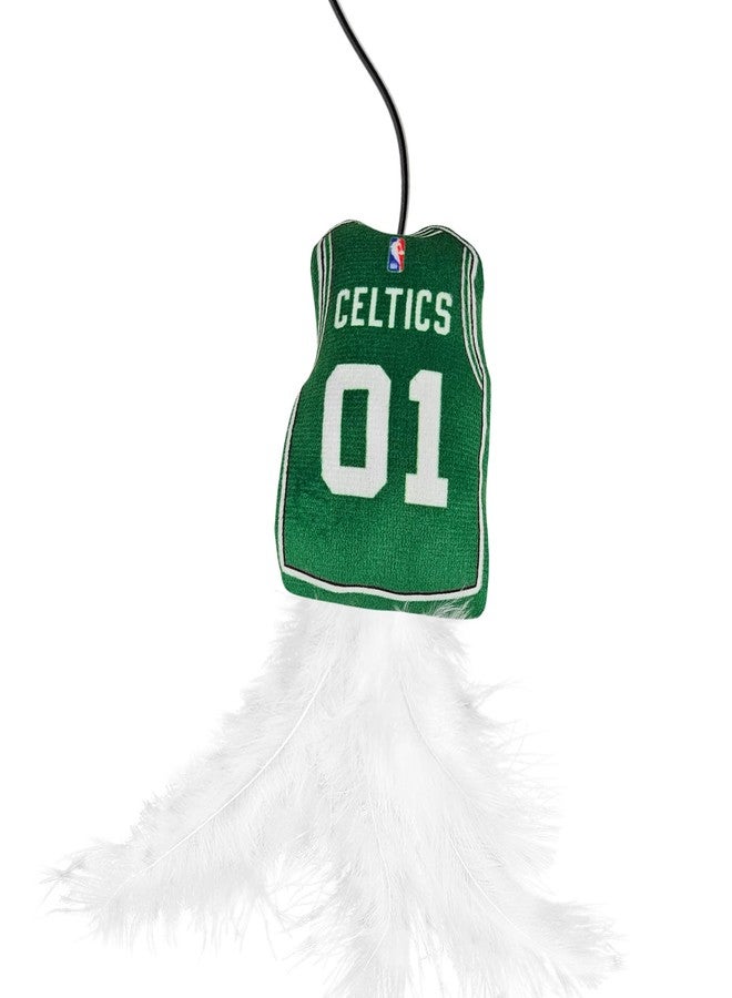 Pets First NBA Boston Celtics Team Jersey Wand with CAT NIP, Cat Toy Jersey Shaped Plush Teaser Toy for Cats & Kittens - Interactive Pet Toy for Play & Exercise - Image 3