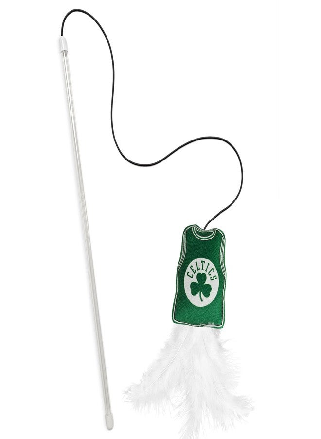 Pets First NBA Boston Celtics Team Jersey Wand with CAT NIP, Cat Toy Jersey Shaped Plush Teaser Toy for Cats & Kittens - Interactive Pet Toy for Play & Exercise - Image 1