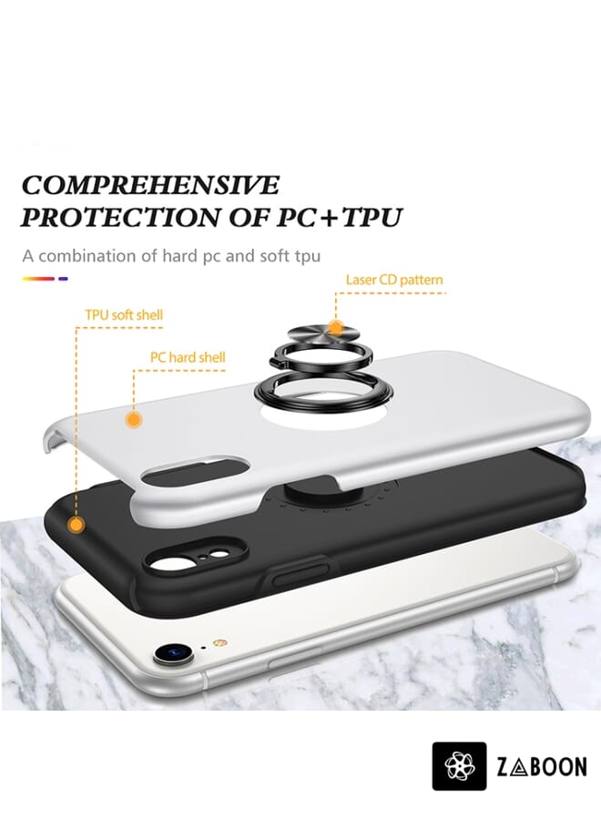 Zaboon Protective Case Cover For iPhone XR Magnetic Ring Kickstand Shockproof - Image 4