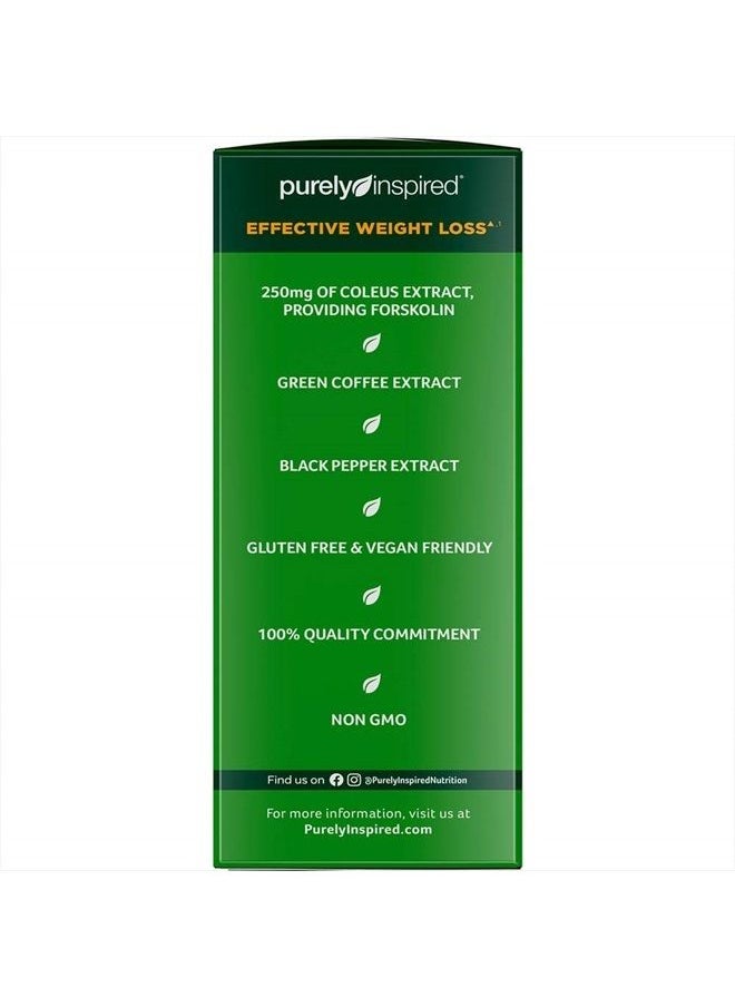 purely inspired - Forskolin for Weight Loss, Purely Inspired Forskolin + Lean, Lose Weight with Green Coffee Bean Extract, Weight Loss Pills for Women & Men, Weightloss Essentials, Non-Stimulant, 60 Count - Image 1