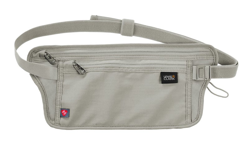 Lewis N. Clark Lewis N. Clark Women's RFID Blocking Money Belt Travel Pouch + Credit Card, ID, Passport Holder for Women & Men, Taupe, One Size  - Image 1
