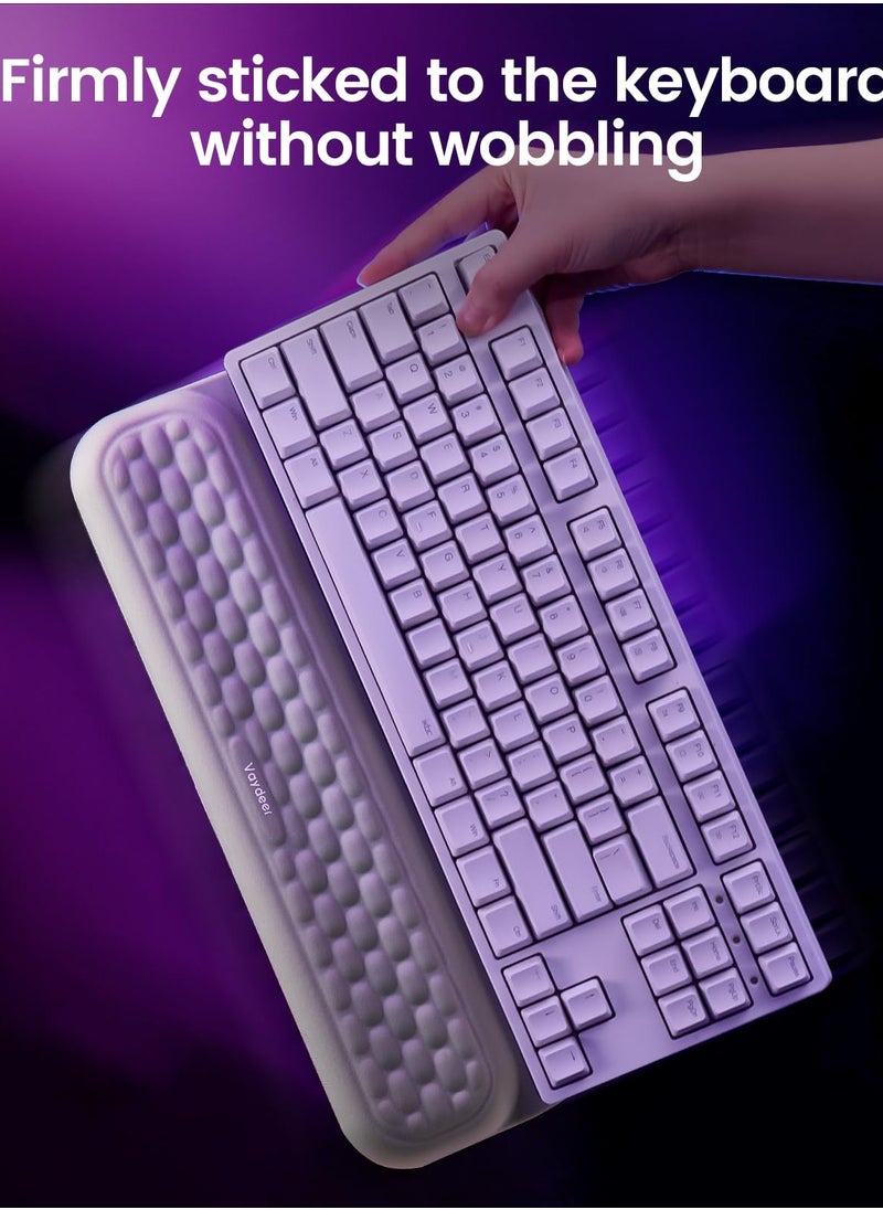 SYOSI - Keyboard Wrist Rest with Stickers, Keyboard Wrist Rest, Mechanical Keyboard Support Pad, Soft Memory Foam Wrist Support, Keyboard Hand Rest Pad for Wrist Pain Relief, for Computer Office Gaming - Image 1