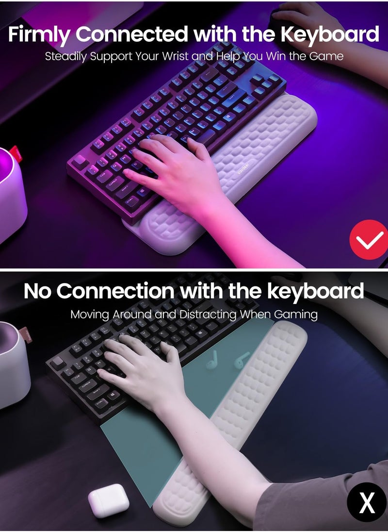 SYOSI - Keyboard Wrist Rest with Stickers, Keyboard Wrist Rest, Mechanical Keyboard Support Pad, Soft Memory Foam Wrist Support, Keyboard Hand Rest Pad for Wrist Pain Relief, for Computer Office Gaming - Image 1