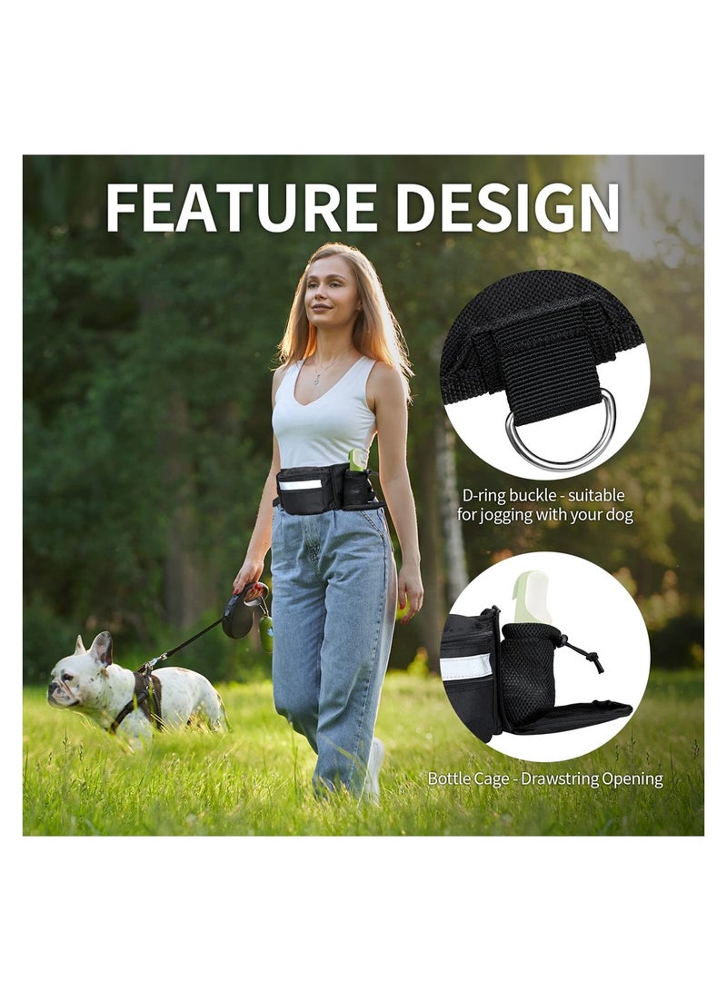Hands Free Dog Walking Fanny Pack with Treat Pouch and Built-in  Bag Dispenser Large Capacity for Training Hiking Running - Image 4