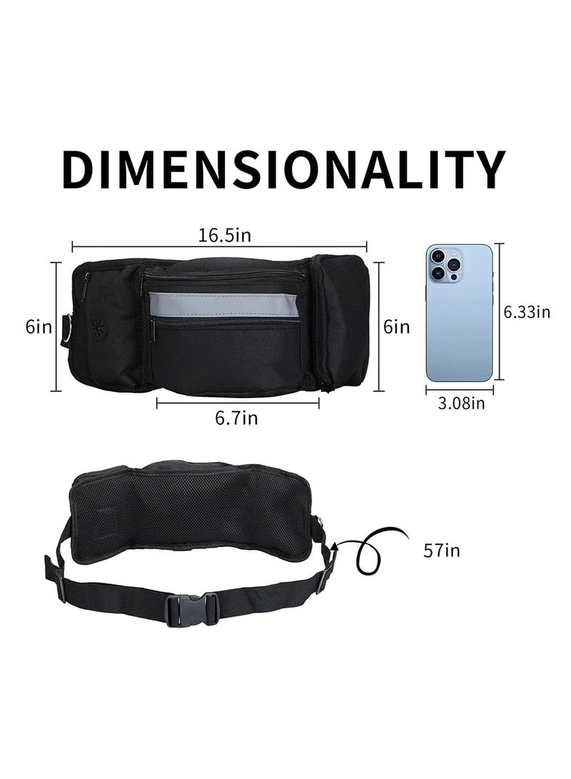 Hands Free Dog Walking Fanny Pack with Treat Pouch and Built-in  Bag Dispenser Large Capacity for Training Hiking Running - Image 5