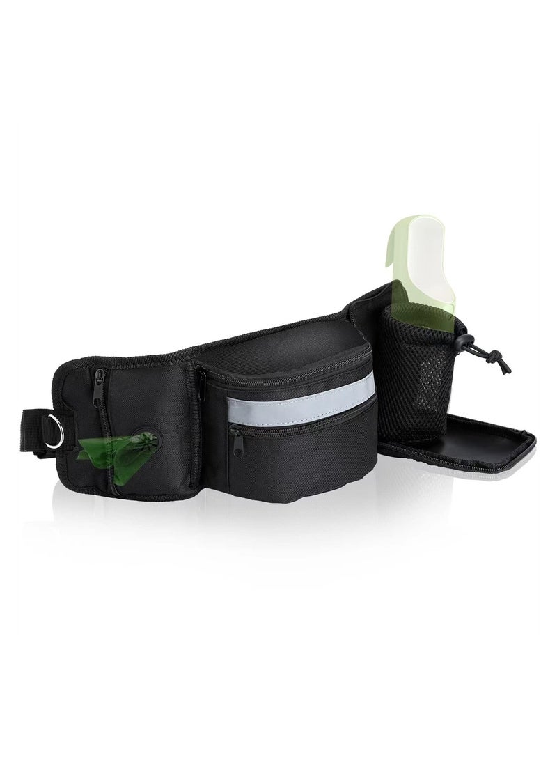 Hands Free Dog Walking Fanny Pack with Treat Pouch and Built-in  Bag Dispenser Large Capacity for Training Hiking Running - Image 1