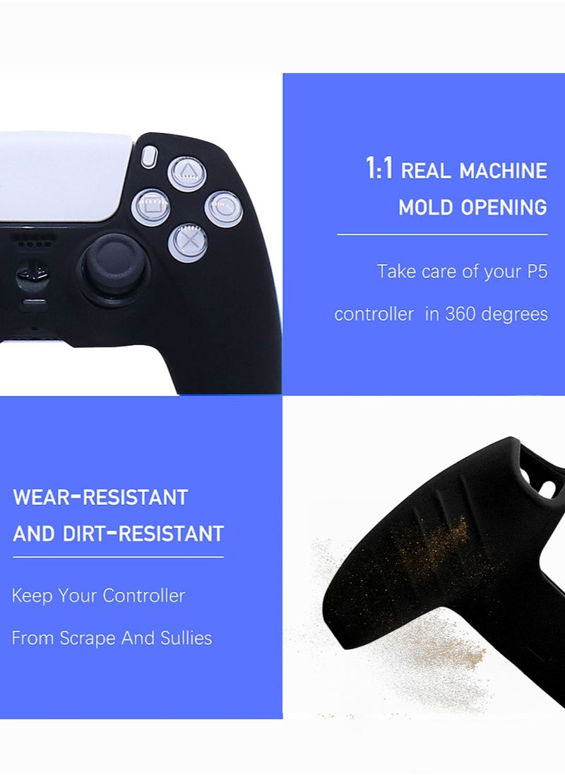 IINE - Soft Silicone Protective Case Cover for PS5/PS5 Slim Controller,TPU Hard Non-Slip No Interference Skin Protector Case Full Protection Cover for PS5/PS5 Slim Wireless Controller(3 Packs) - Image 1