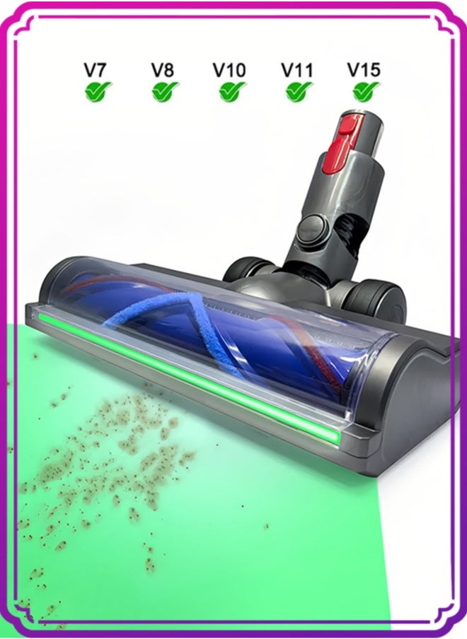 APEX Vacuum Cleaner Accessories, Hardwood Floor Cleaning Head with LED Lights and Bristle Roller  - Image 1