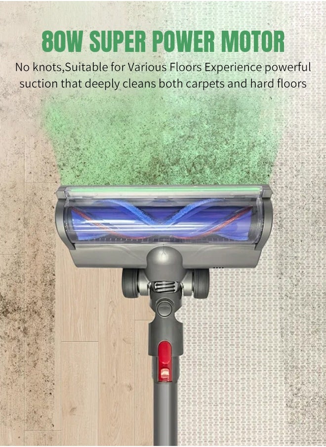 APEX Vacuum Cleaner Accessories, Hardwood Floor Cleaning Head with LED Lights and Bristle Roller  - Image 3