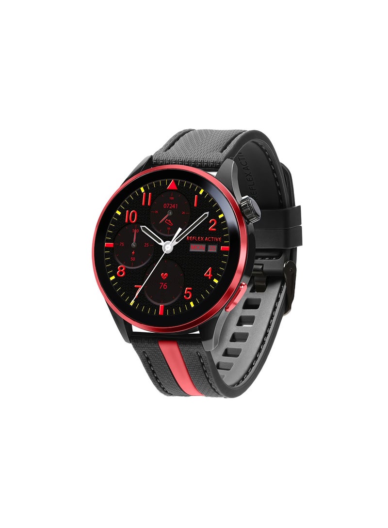 Reflex Active Venture R 400 AMOLED GPS Black and Red Smart Calling Watch - Image 1