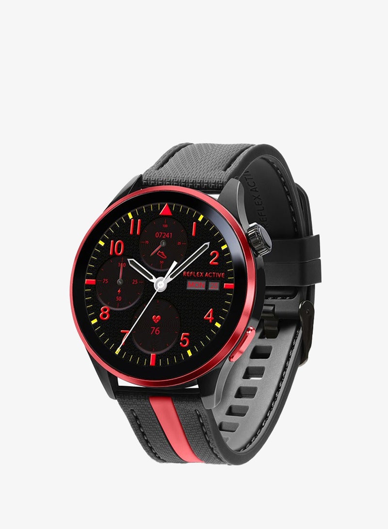 Reflex Active Venture R 400 AMOLED GPS Black and Red Smart Calling Watch - Image 1