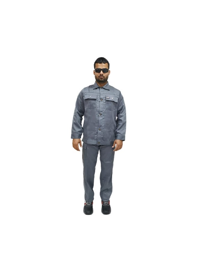 Armour Production AP 2-Piece Body Protection Suit - Grey Color | Full Coverage Safety Wear | Durable PPE Workwear for Construction, Industrial, and Safety Professionals | Size-L  - Image 4