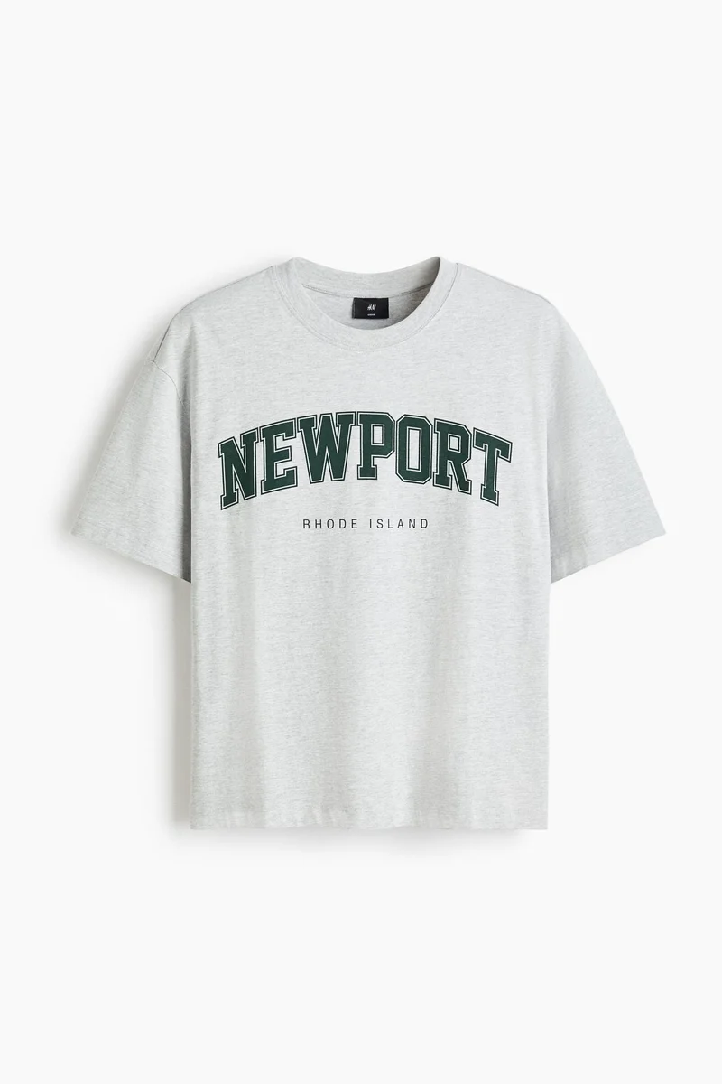 H&M  Loose Fit Printed T-shirt for Men | Best Price UAE