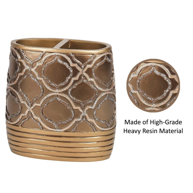 Popular Bath Toothbrush Holder  Spindle Collection  Gold - Image 3