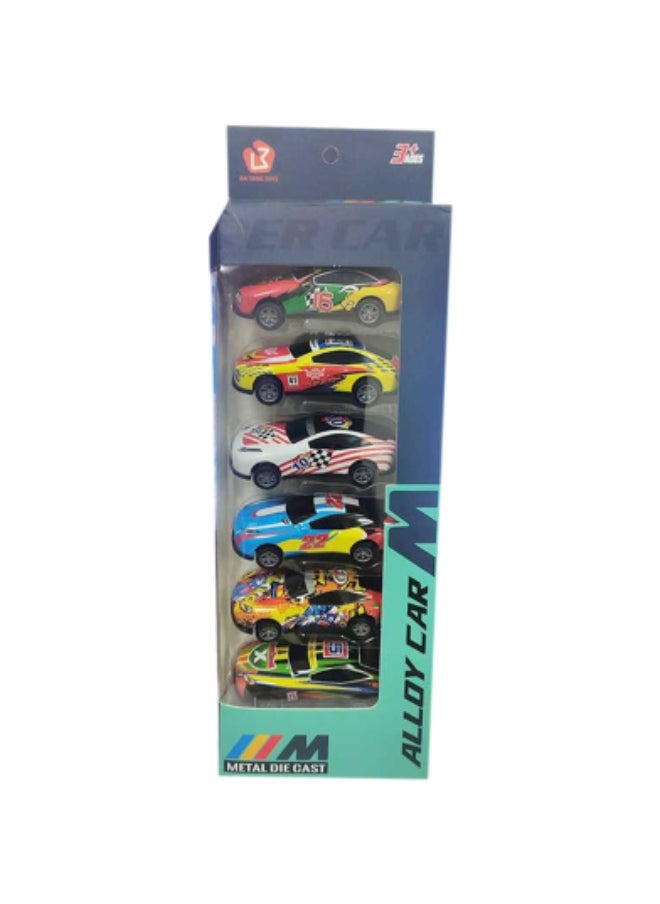 MUMS PLANET 6 Piece Mini Graffiti Cars Set - Diecast Car Models with Artistic Designs - Perfect for Kids and Boys Gifts - Toy Car  - Image 1