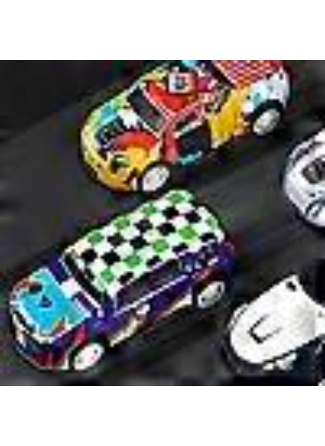 MUMS PLANET 6 Piece Mini Graffiti Cars Set - Diecast Car Models with Artistic Designs - Perfect for Kids and Boys Gifts - Toy Car  - Image 4