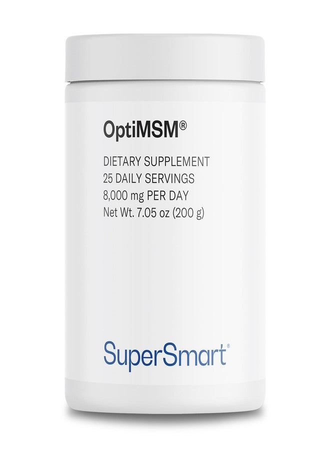 Supersmart - OptiMSM (Methyl-Sulfonyl-Methane) - Patented High Purity Formula | Non-GMO & Gluten Free - 200 g - Image 1