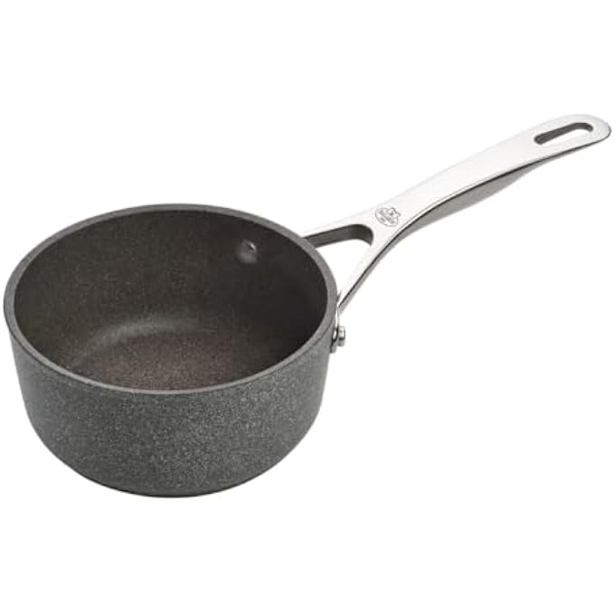 Ballarini Salina Granitium Sauce Pan 16 Cm Made In Italy Aluminum Body Stay Cool Stainless Steel Handle Nonstick Coating  Titanium ScratchResistant For All Stovetops Oven Safe PfoaFree - Image 1