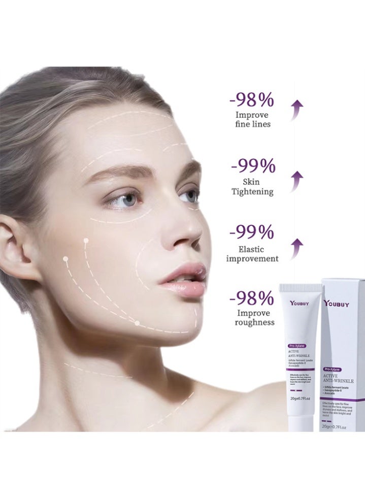 YOUBUY Pro-Xylane Anti Wrinkle Cream Reduce File Lines and Wrinkles Improve Dark Circles and Puffiness for Youthful Bright Eyes Anti Oxidation Under Eye Cream Hydration Anti Aging face cream 20g - Image 4