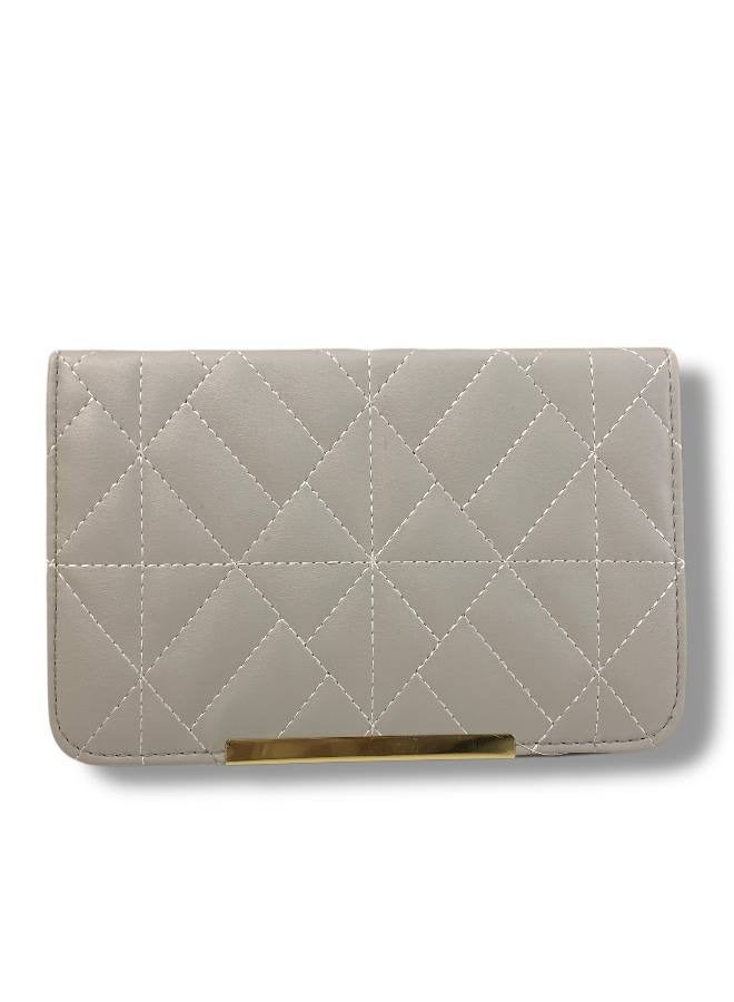 A light grey Crossbody Bag in Imported Leather – A Refined Design Combining Elegance and Functionality”  - Image 3
