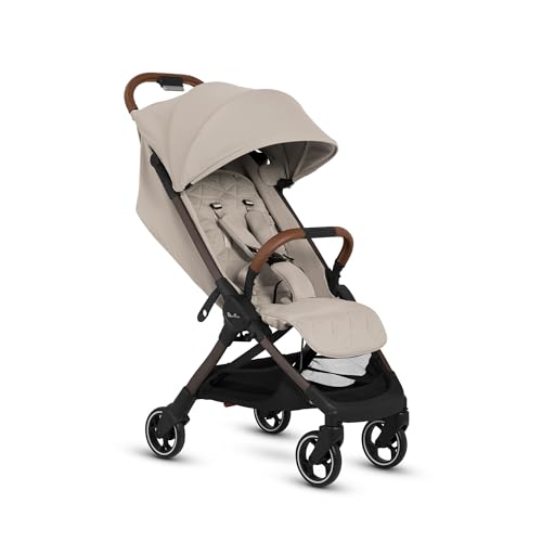 Silver Cross Clic Compact Travel Stroller – (Latte) – Lightweight Baby Stroller for Airplane Travel – One-Hand Fold, Lie-Flat Infant & Toddler Seat – Birth to 55 lb - Image 4