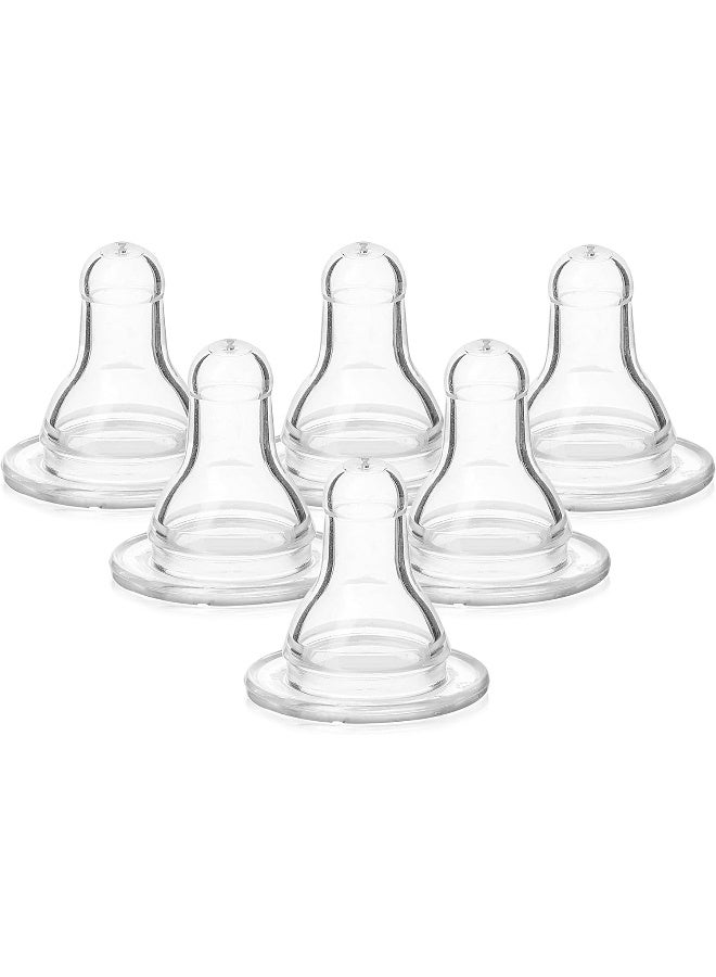 Evenflo Feeding Classic BPA-Free Silicone Fast Flow - 8 Months+, 6 Pack, Clear, 6 Count (Pack of 1) - Image 1