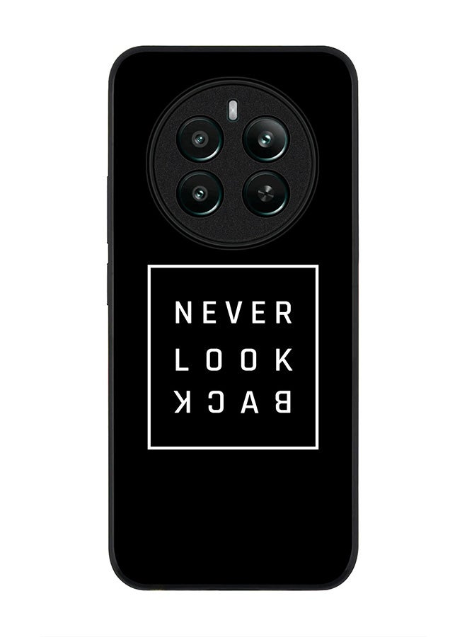 Stylizedd Rugged Black edge case for Realme 12 Plus 5G / Realme 12 4G, Slim fit Soft Case Flexible Anti Drop TPU Gel Thin Cover -  Never look back - Image 1