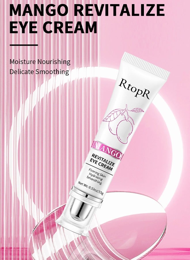 RtopR Mango Revitalize Eye Cream, Firming Skin, Reduce Fine Lines, Remove Dark Circles, Moisturizing Eye Care Essence Cream 15G - Image 2