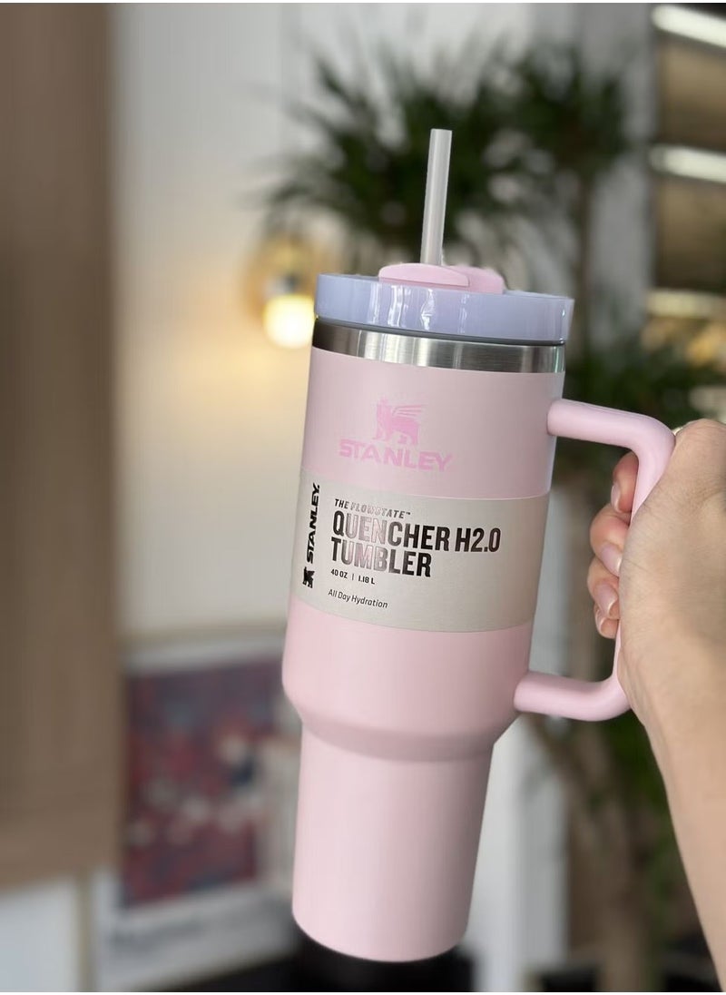 Stanley - Quencher H2.0 FlowState Stainless Steel Vacuum Insulated Tumbler with Lid and Straw for Water, Iced Tea or Coffee, Smoothie and More, 40 oz - Image 1