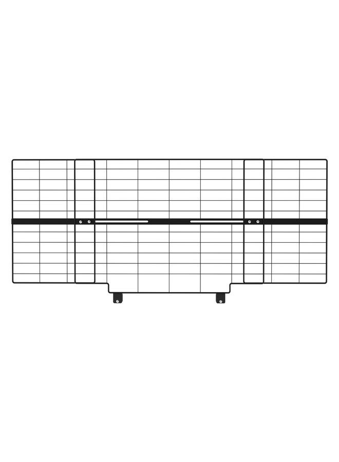 No Pawblems 16-Inch Height Extension for Pet Gates, Adjustable Top Extension Piece for 26-42 Inch Wide Gates, Prevents Cats from Jumping Over, Black - Image 1