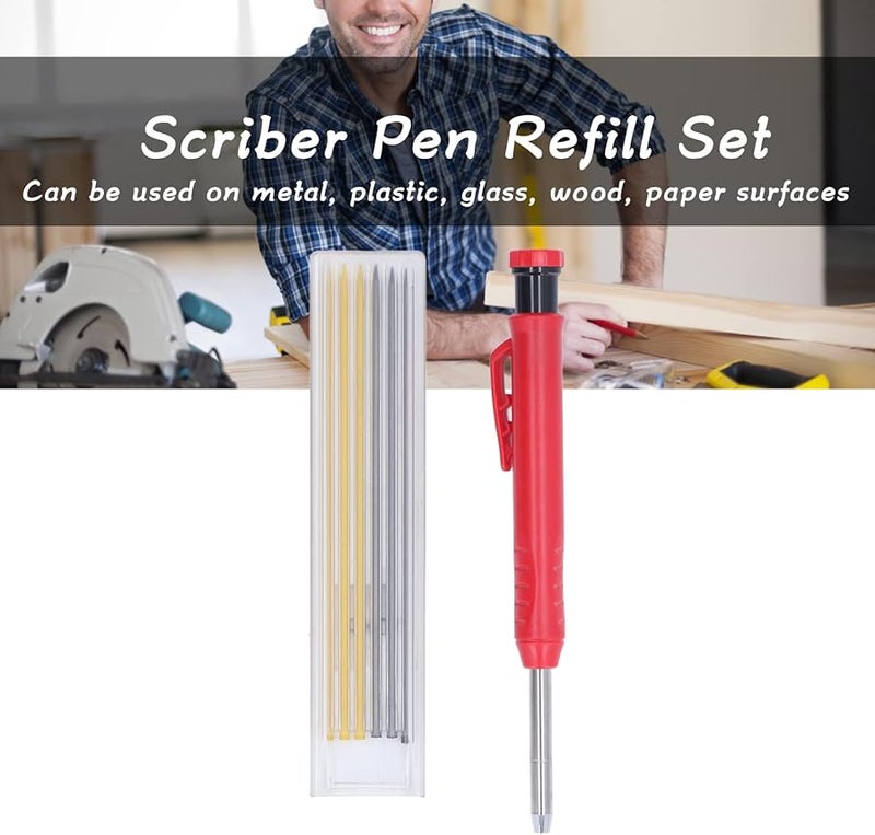 Tungsten Carbide Tip Scribe Pen 2 8mm For Wood Tile Glass Ceramics With Refills Pack Of 1 - Image 4