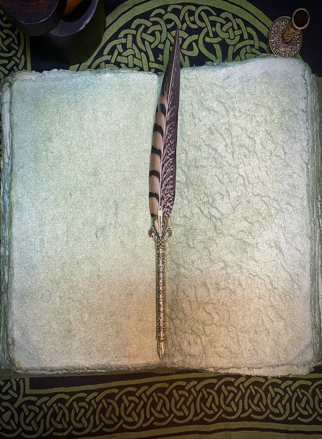 Modest Goods Vintage Green Leather Journal - 200 pages Deckle Edge Rustic Paper - Unlined Pages Book of Shadows, Grimoire, Junk Notebook, Fantasy Medieval Gifts, Sketchbook, Antique Scrapbook (Earthy Green, 7"x5") - Image 4
