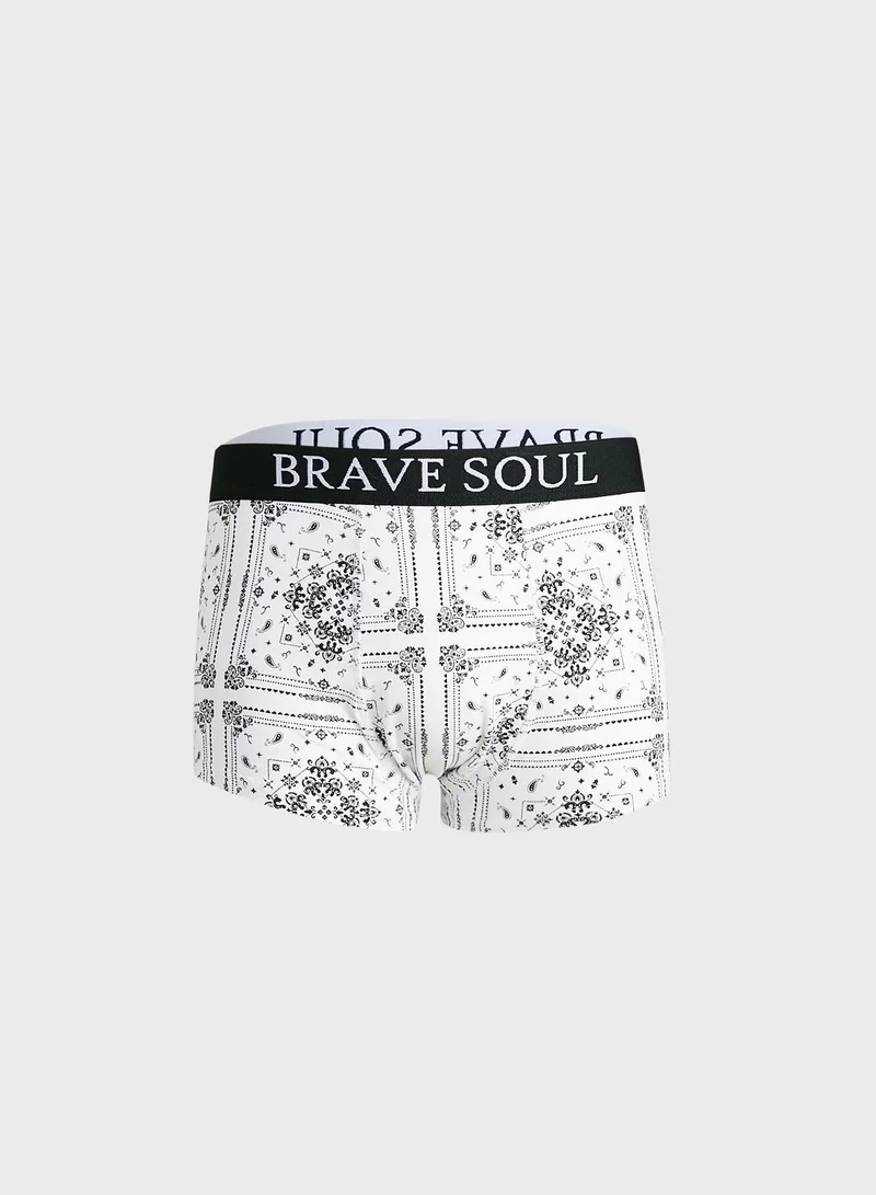 BRAVE SOUL Brave_Soul Mens Boxer With Branded Elasticated