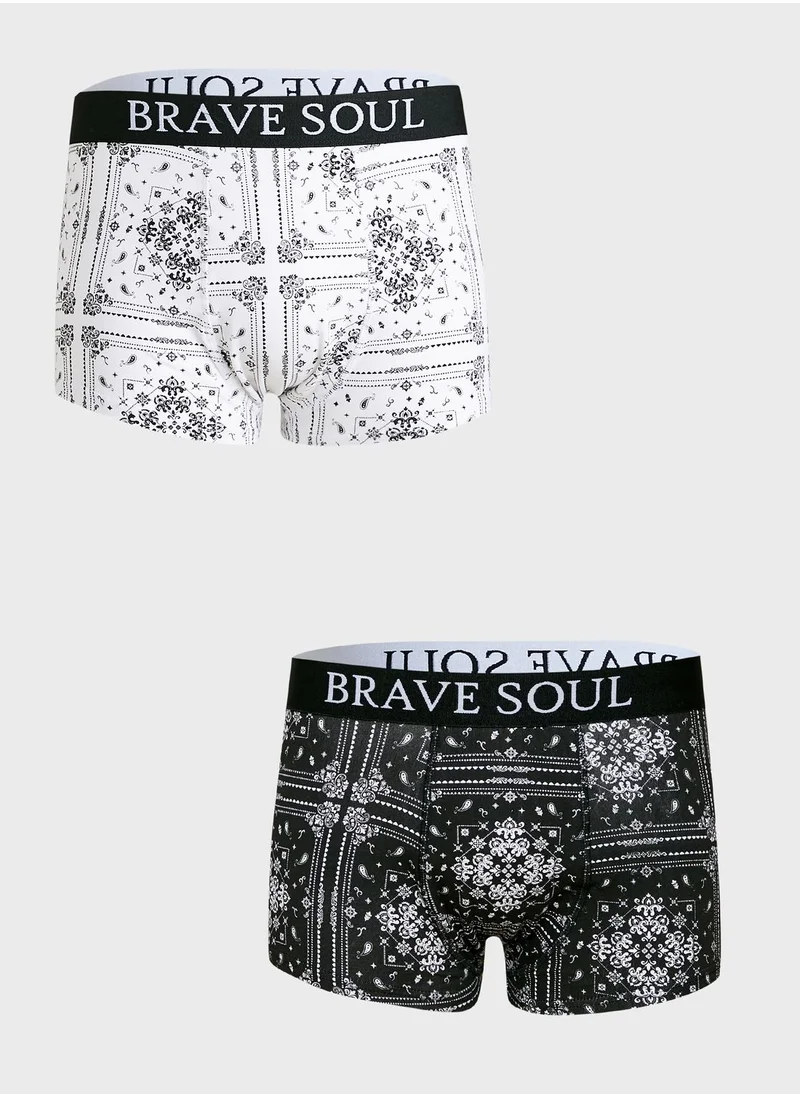 BRAVE SOUL Brave_Soul Mens Boxer With Branded Elasticated